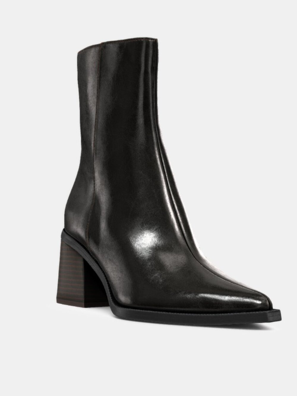 ZARA Brown Pointed Toe Block Heel Ankle Boots NWT EU 40 / US 9